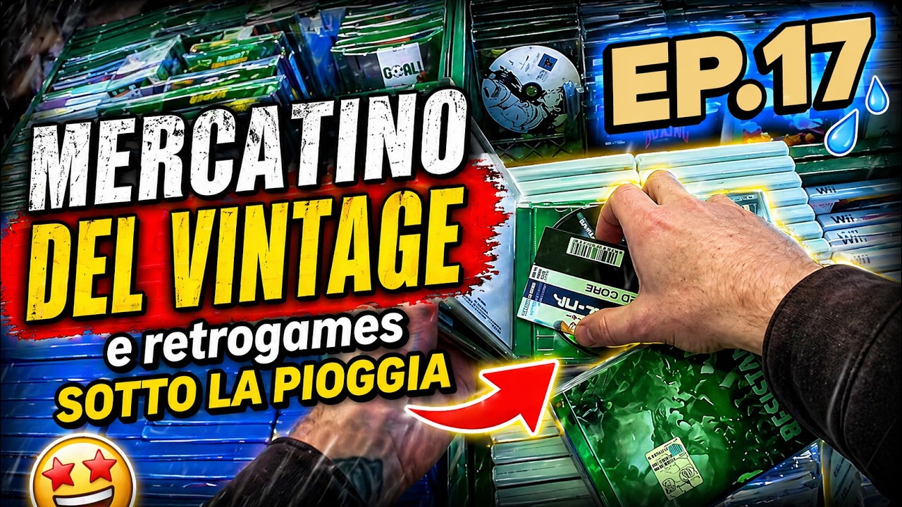 Al Mercatino dell'usato, tra Pioggia e Retrogames, con ManuTheDeath - EP 17 #retrogaming #nostalgia