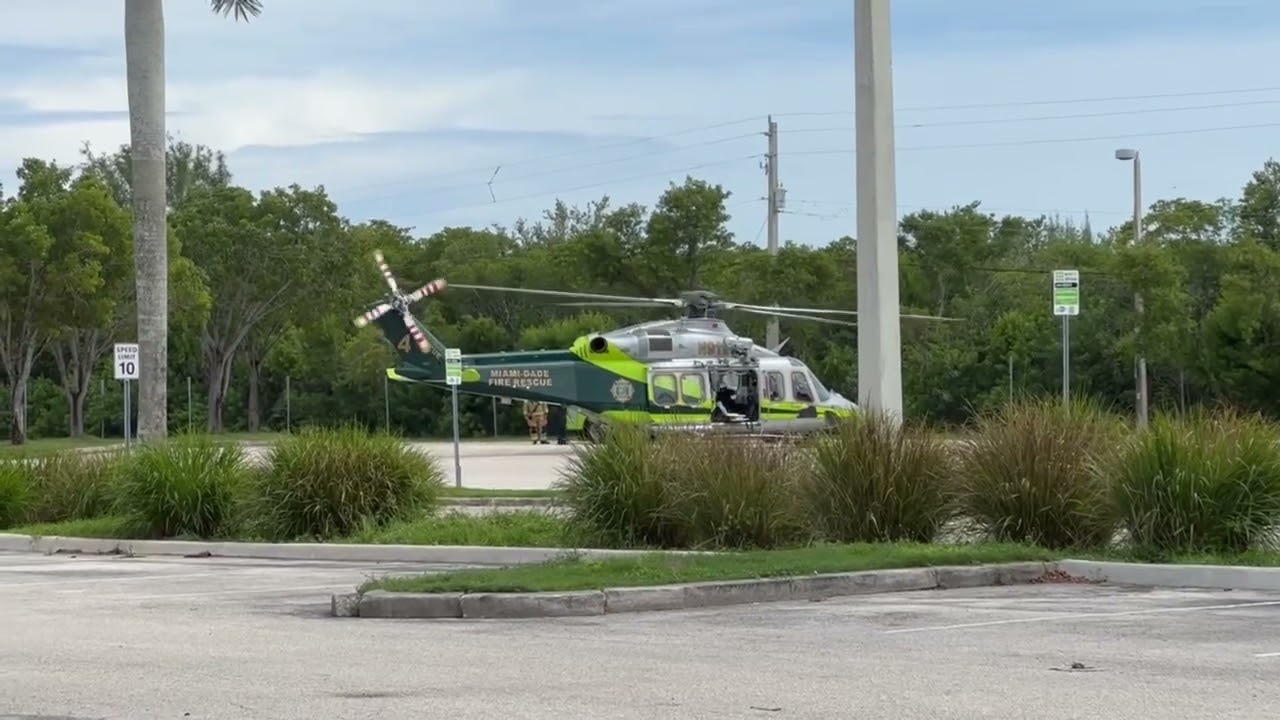 Miami-Dade Air Rescue at Black Point Marina. Both units together.