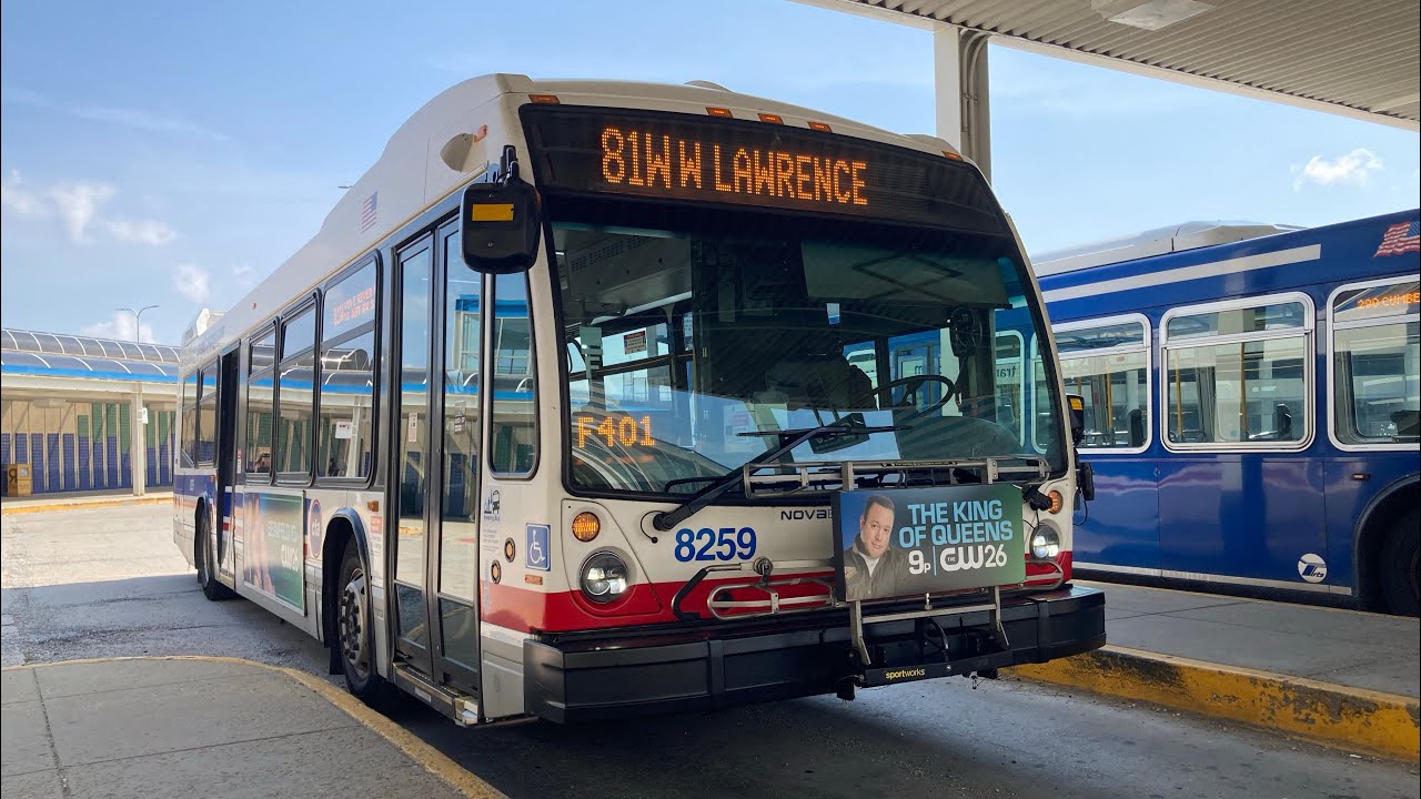 CTA On Board Riding 2016 Nova LFS Bus 8259 on Route 81W West Lawrence Eastbound to Jefferson Park
