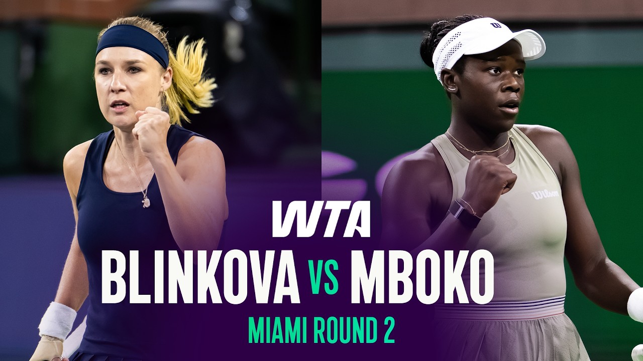 Anna Blinkova vs. Victoria Mboko | 2026 Miami Open Round 2 | WTA Match Highlights