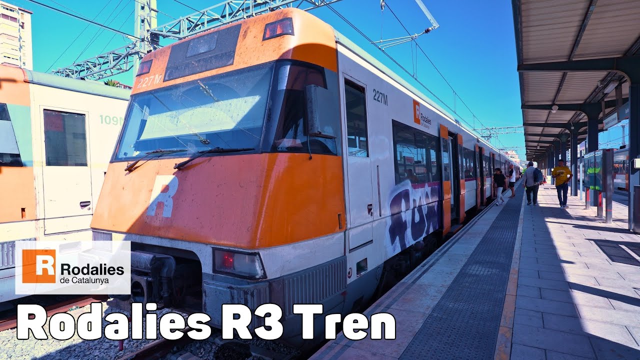Поезд R3 - Rodalies de Catalunya - полное путешествие