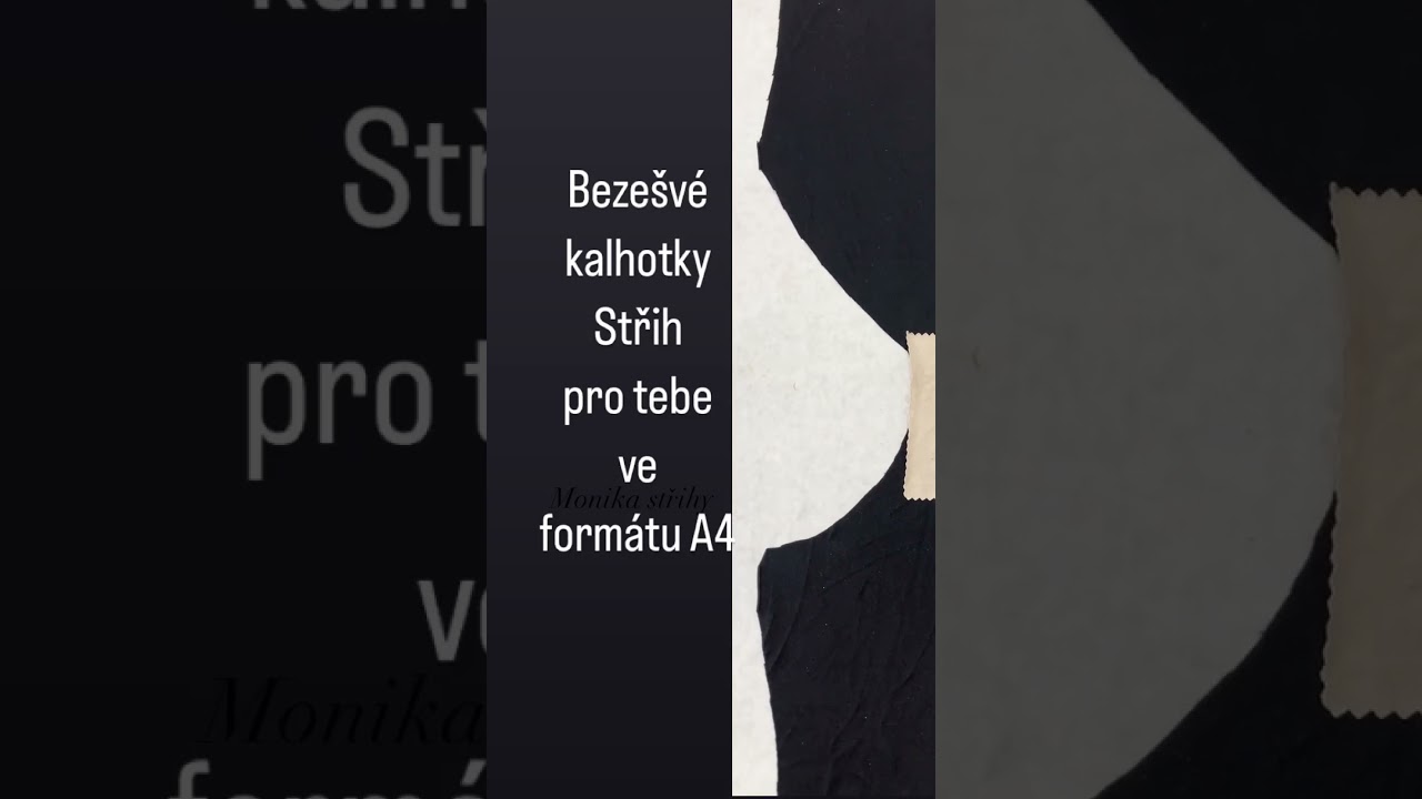 Střih na bezešvé kalhotky. 