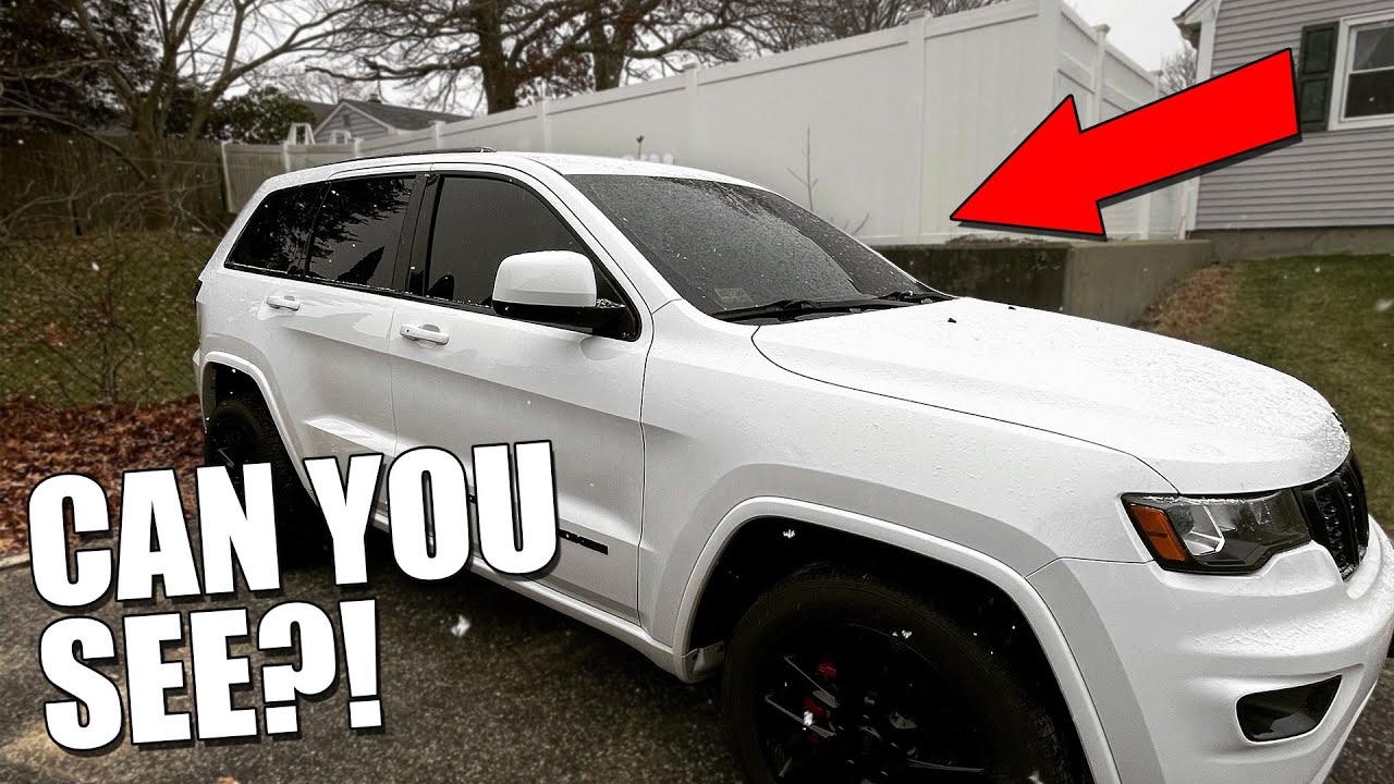 35% WINDSHIELD TINT ON THE JEEP! | Windshield Tint at Night!!