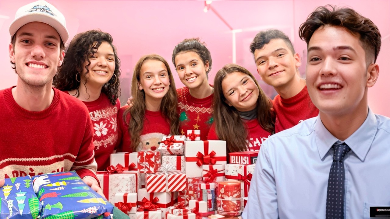 Все снова вместе для обмена подарками 🎁✨