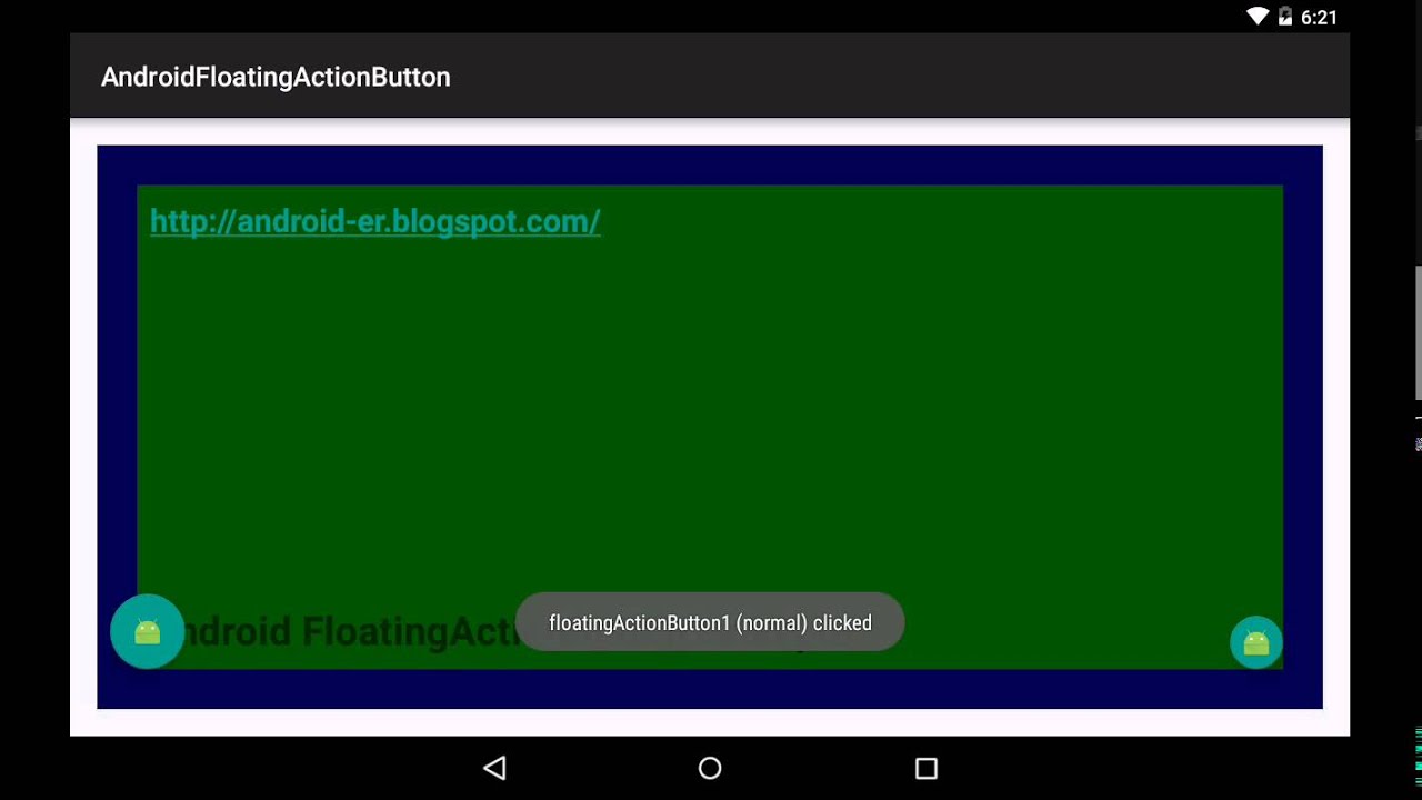 Android FloatingActionButton example