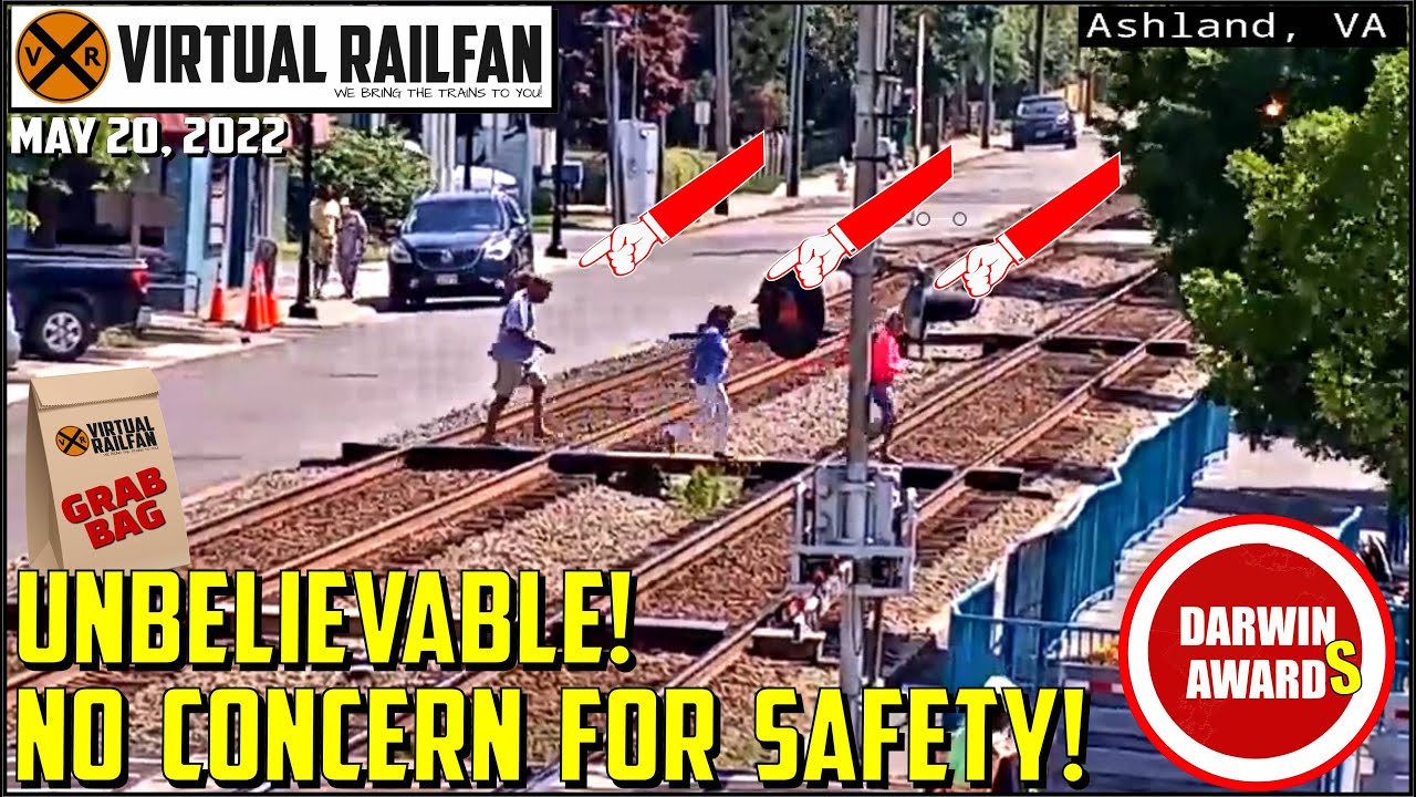 TWO DARWIN AWARDS TODAY, GREAT ENGINES, OLD CONTINUOUS RAIL TRAIN, SPLASHING AT REVELSTOKE 5/20/2022