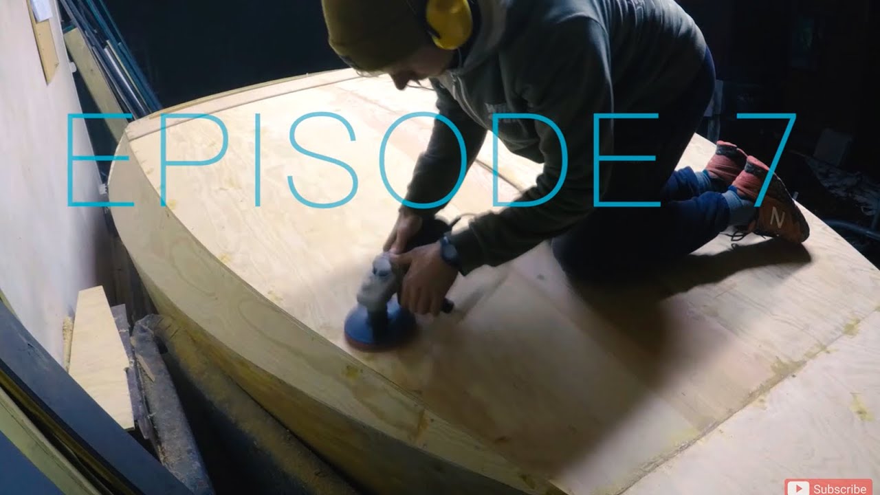 Laminowanie pokładu, Boatbuilding, Laminate plywood, Epoxy - Setką przez Atlantyk (EP7)