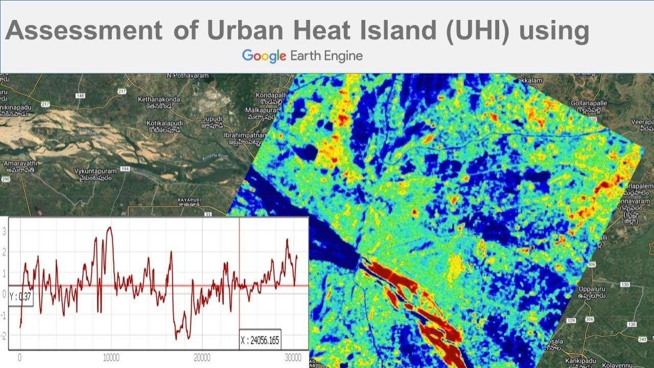LST, Urban Heat Island Effect, and UTFVI Analysis using Google Earth Engine and Landsat dataset