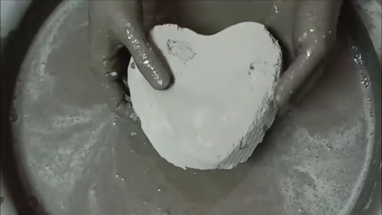 Soft Dusty Pure❤️Cement Multiple Shapes Crumbling in💦+on Paste & Paste Mixing/Playing ASMR (ov)