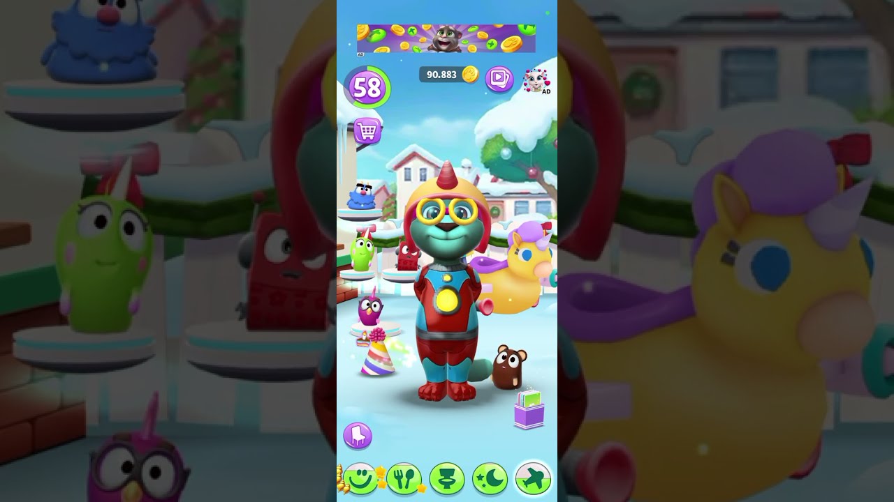 Tom wore his favorite Super Hero outfit and played all day #mytalkingtom2 #fypシ゚viral