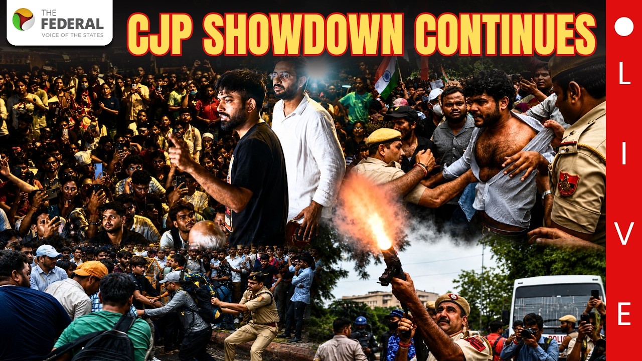 Live: Delhi student protest | CJP, student groups gather at Jantar Mantar amid heavy security