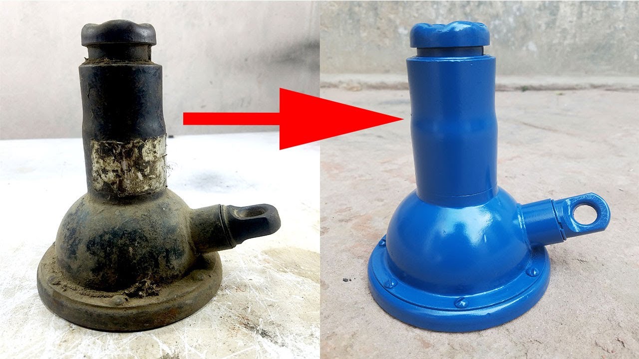 Old And Full Rusty Spiral Jack Restoration