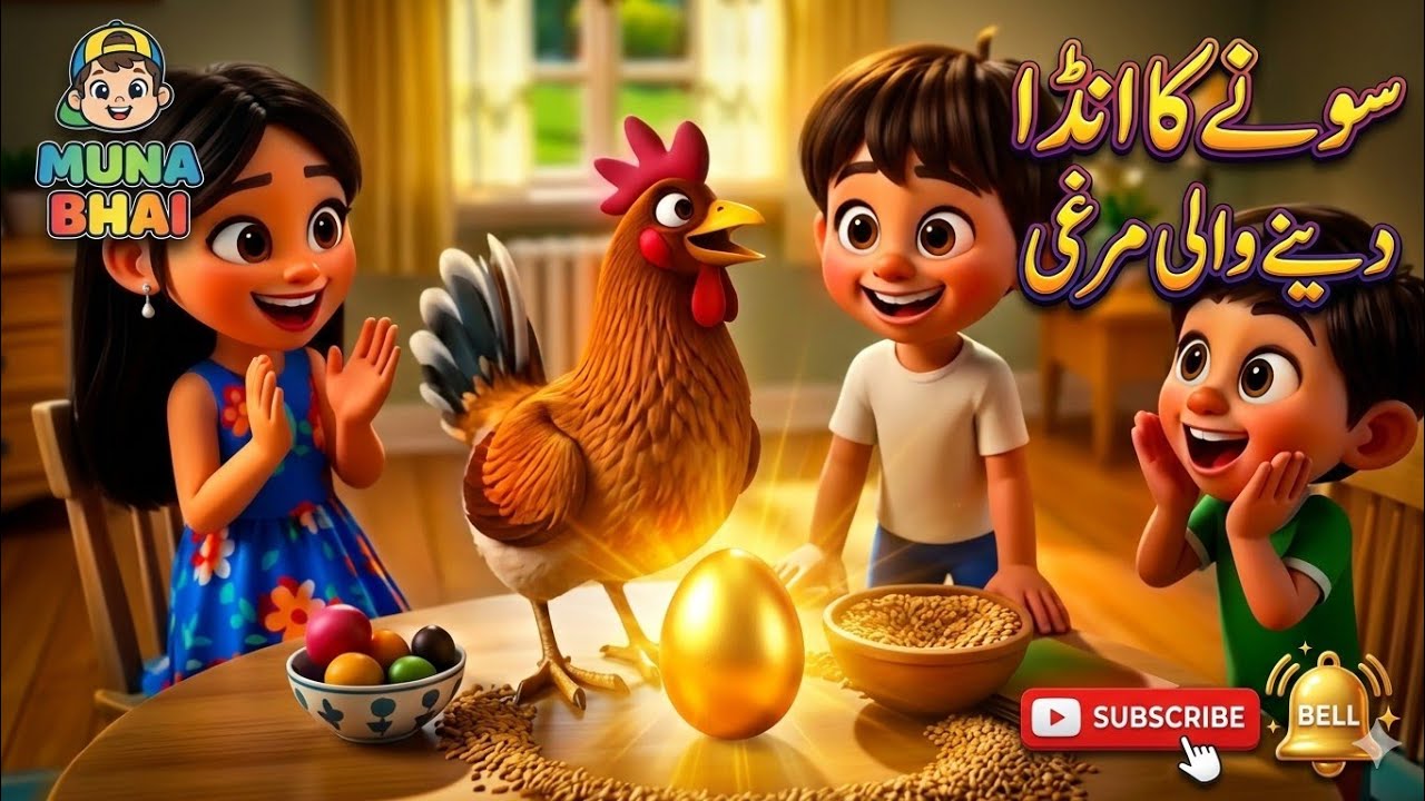 سونے کا انڈا دینے والی مرغی | لالچ کا انجام | بچوں کی پیاری کہانی 🐔🥚✨
