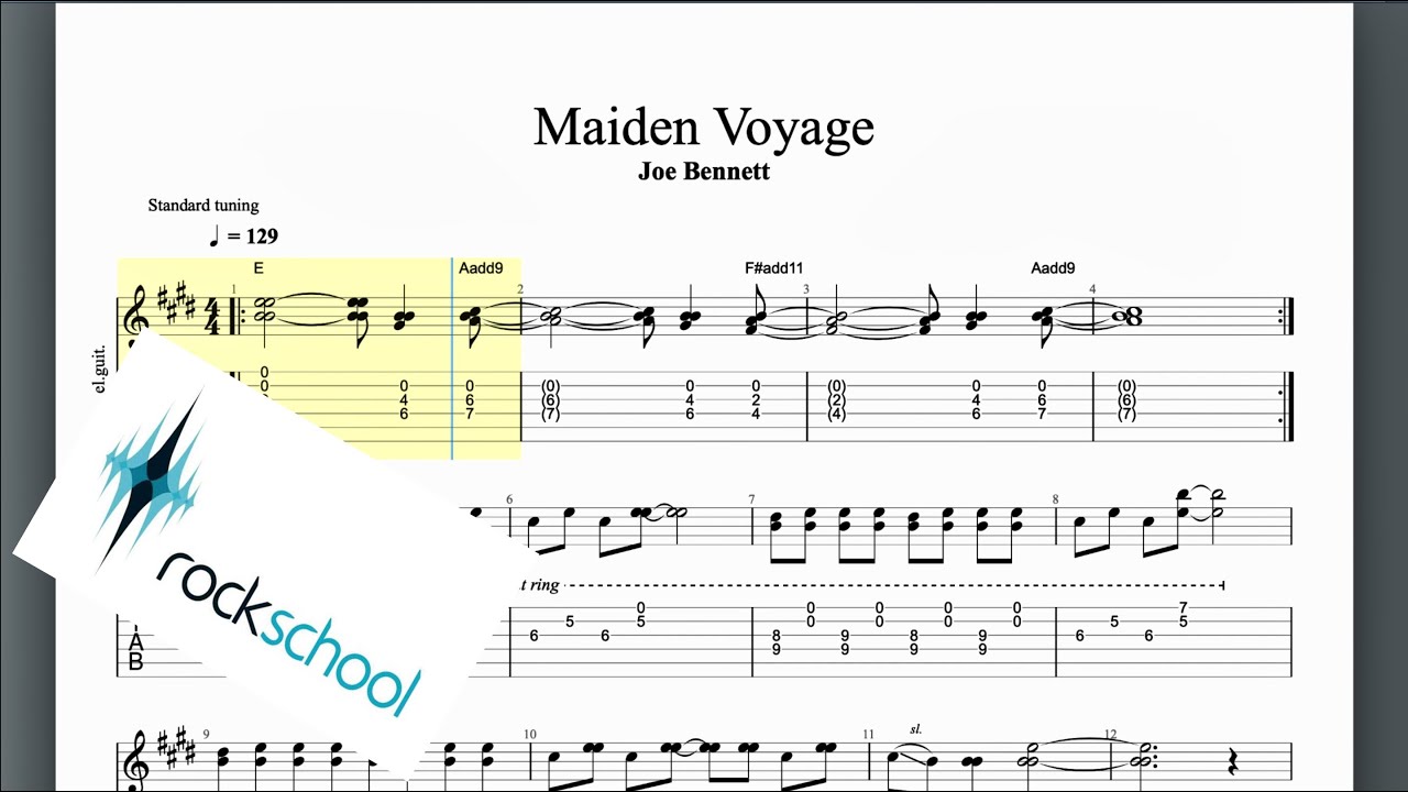 Maiden Voyage Rockschool grade 3 Guitar