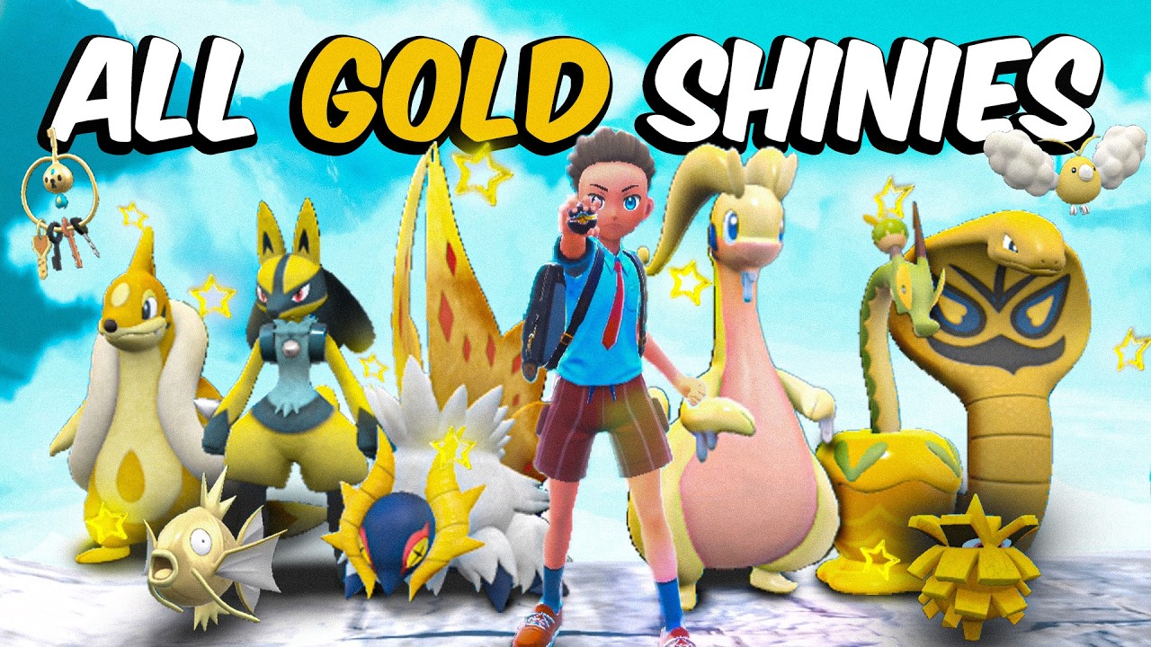 Catching EVERY Gold SHINY Pokemon !