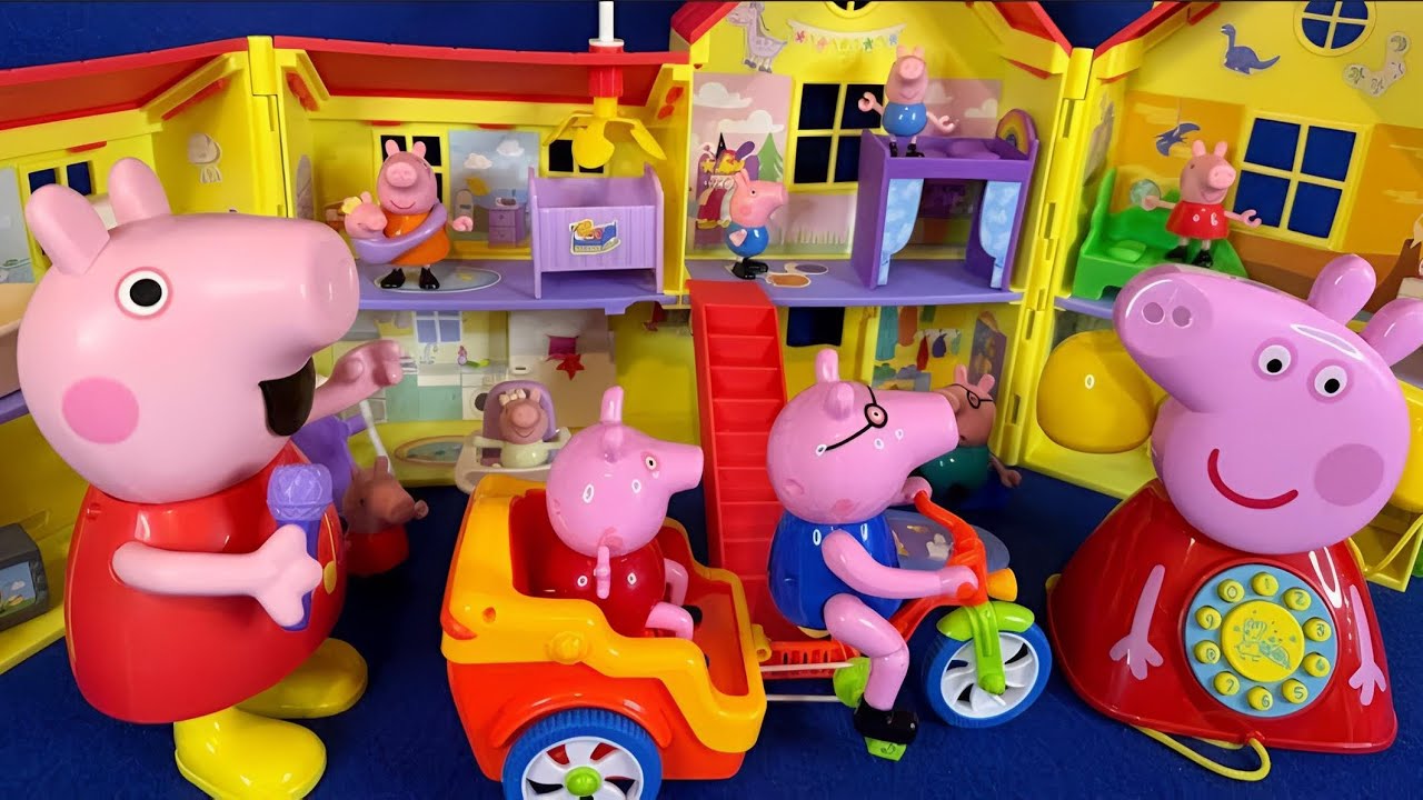 11 Minutes Satisfying with Unboxing Peppa Pig House Playset ASMR | Review Toys