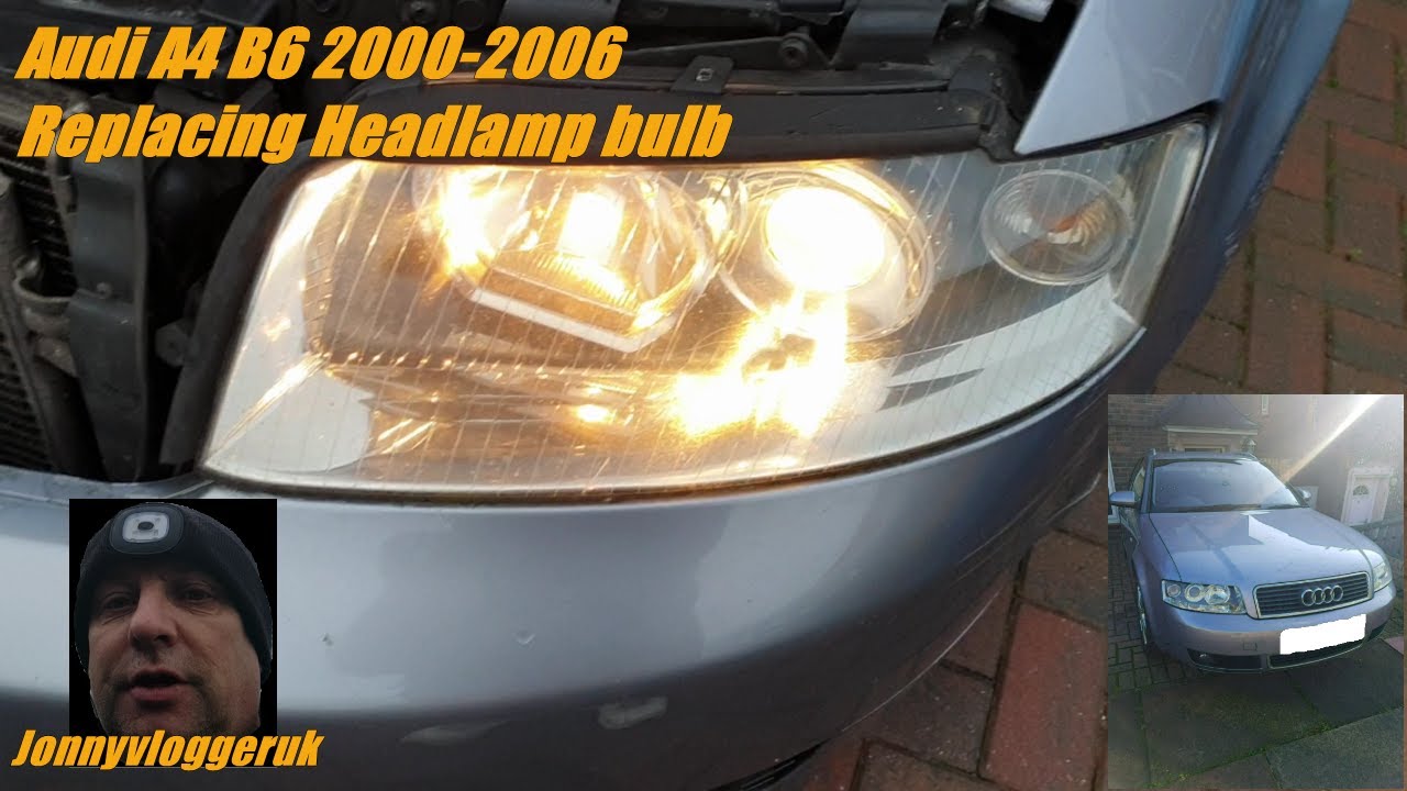 Audi A4 B6 2000-2006 Headlamp Bulb Change