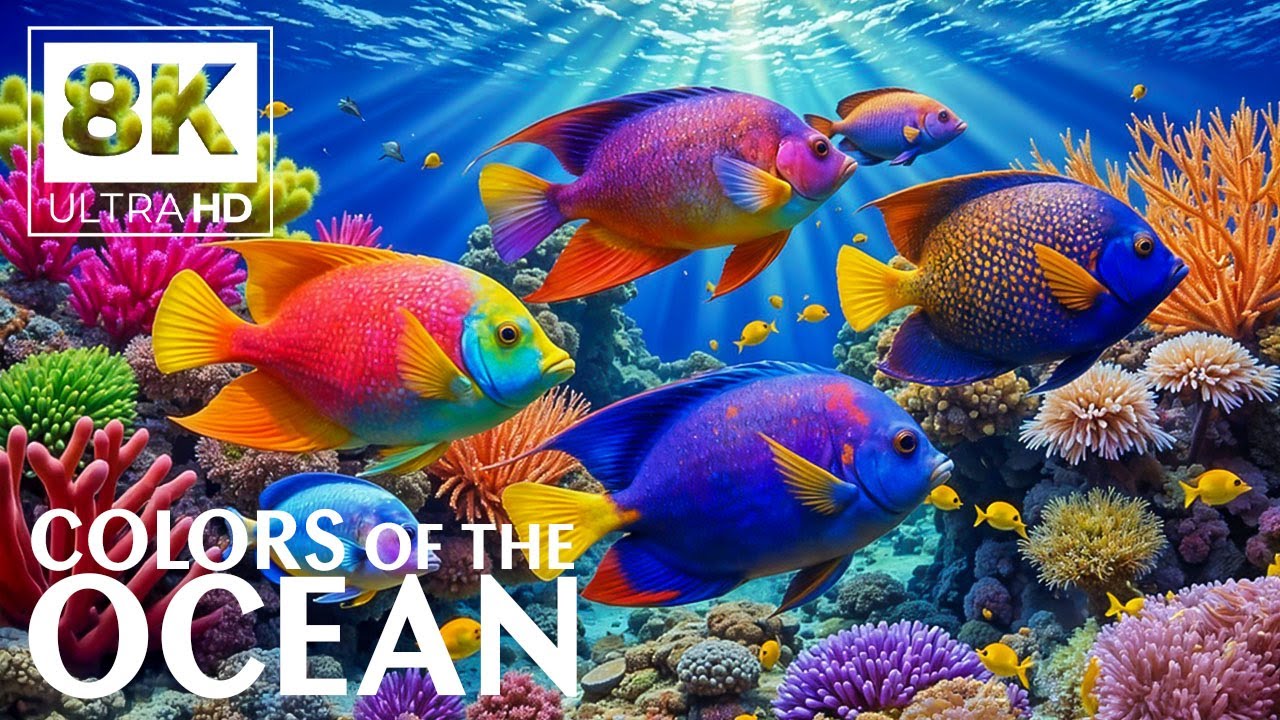Deep Sea Life 8K (ULTRA HD VIDEO) 🐳 The Beauty of Marine Species - Calming Relaxation