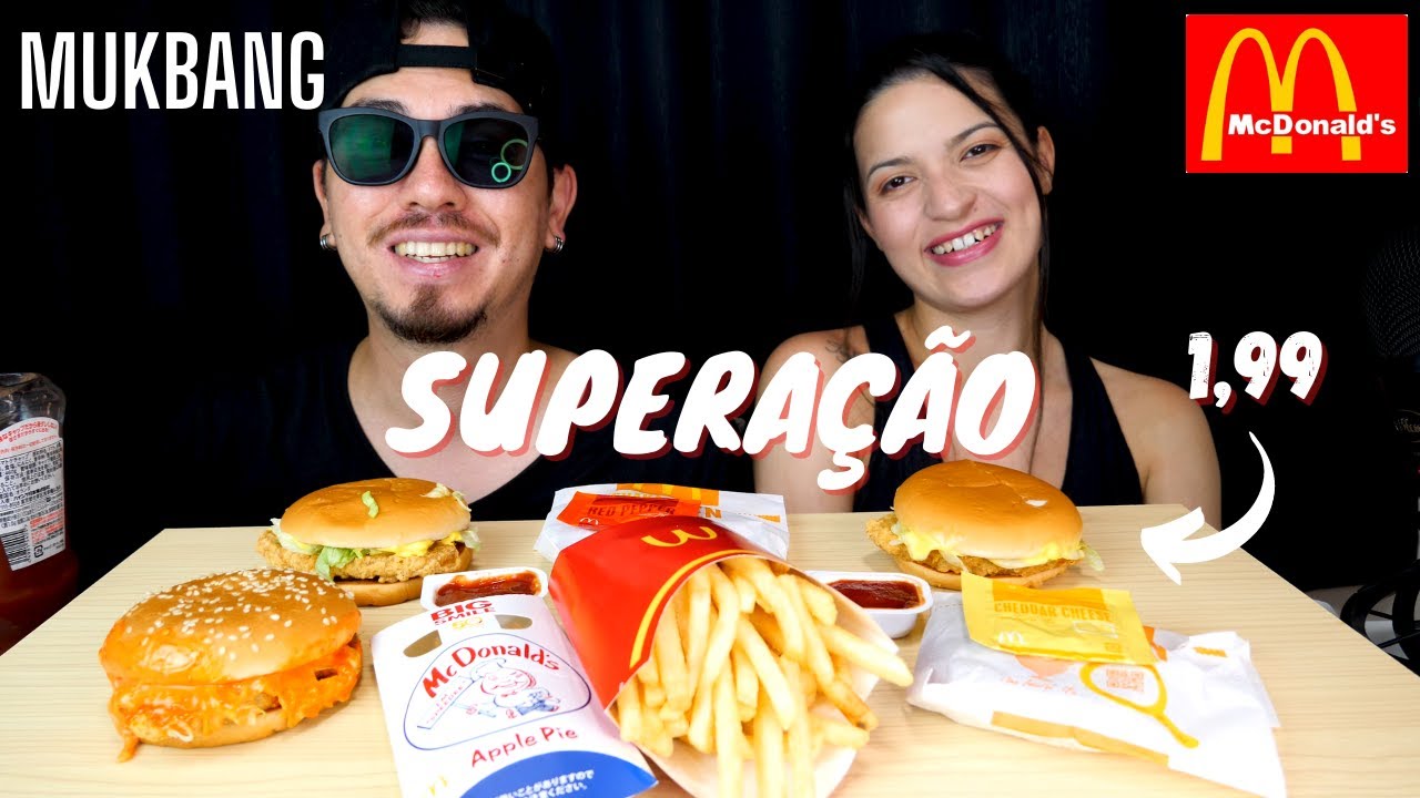 MUKBANG MC DONALDS LANCHES BARATOS (SONS DE MASTIGA&Ccedil;&Atilde;O & ASMR COMIDA)