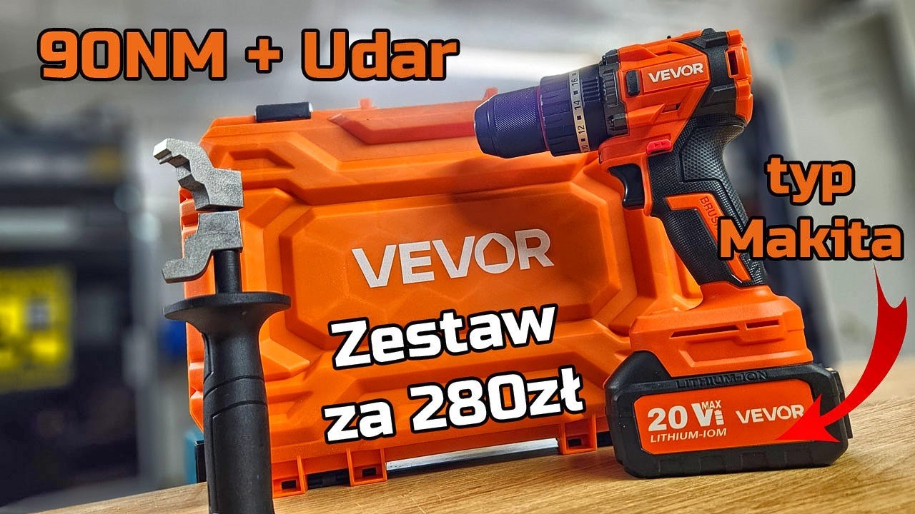 Wkrętarka Udarowa VEVOR 90NM - Na aku typu Makita - TEST