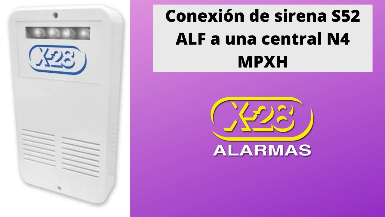 Conexión de sirena modelo S52 ALF a central N4 MPXH