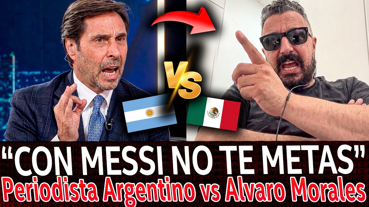 CRUCE en VIVO entre ALVARO MORALES y PERIODISTA ARGENTINO tras el Hat-Trick de Messi