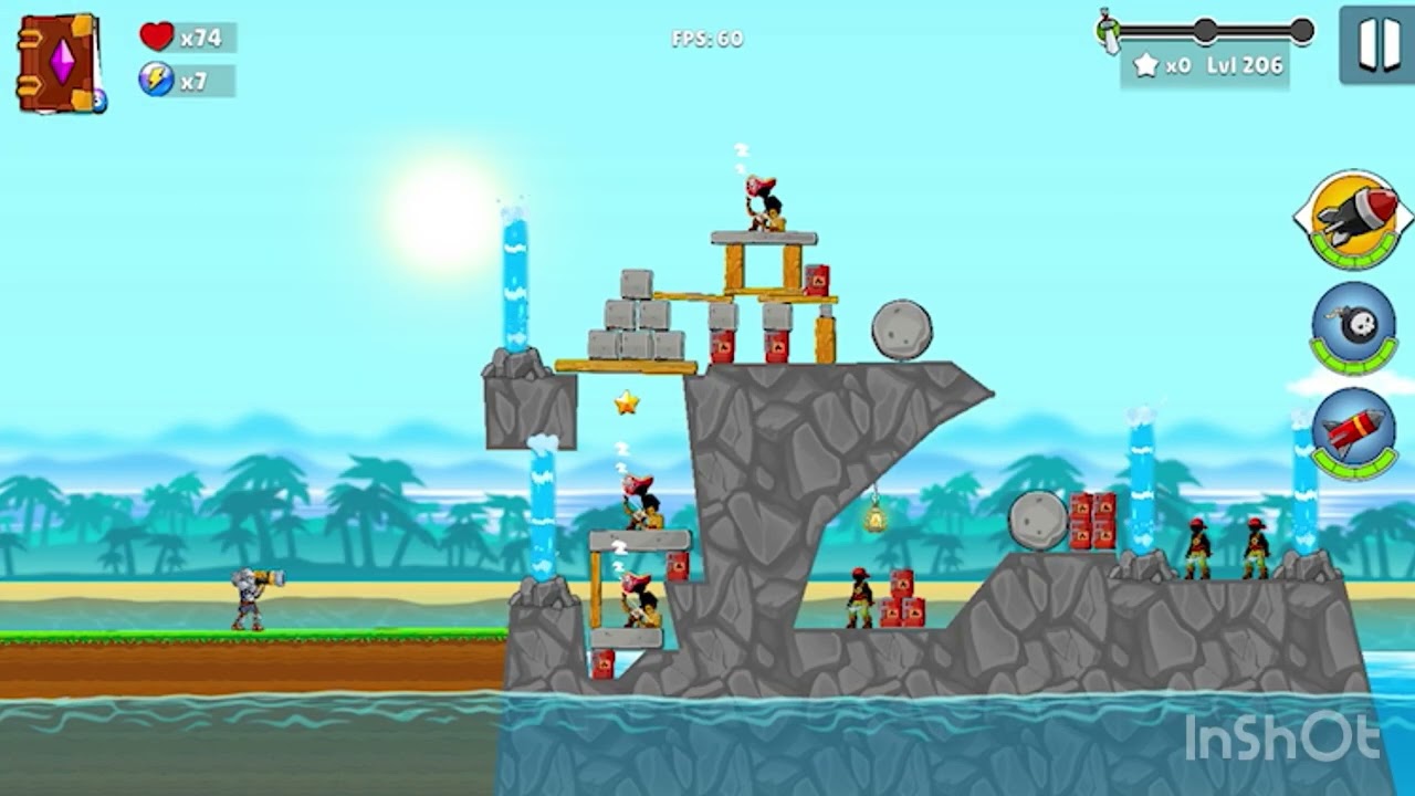 Bomb stick Game. {Level 201-210}