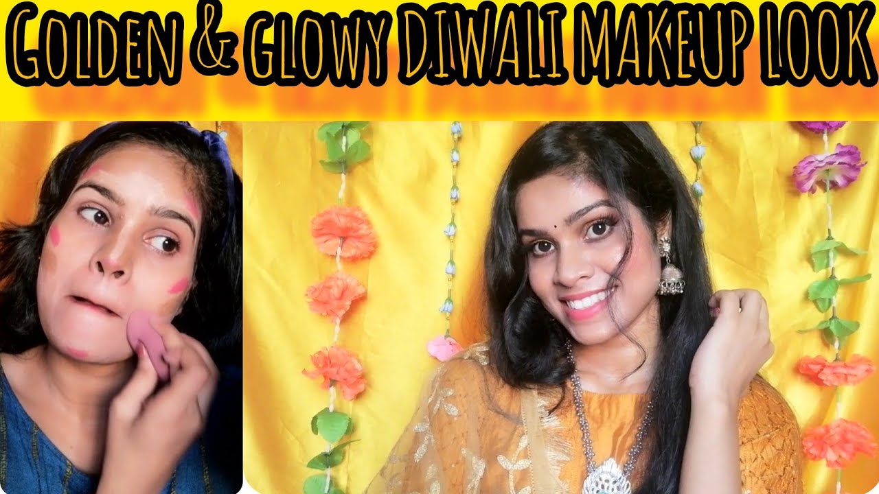 Easy golden & glowy DIWALI MAKEUP LOOK😍😍 #2022 #makeup #grwm #beauty @creativitywithsapna #viral