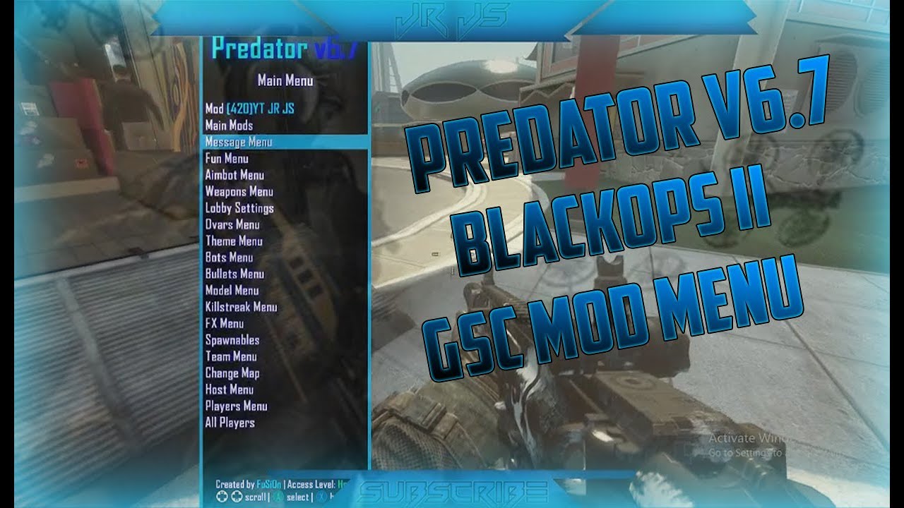Predator V6.7 BO2 GSC Mod Menu 1.19 "HUGE MENU" + Download