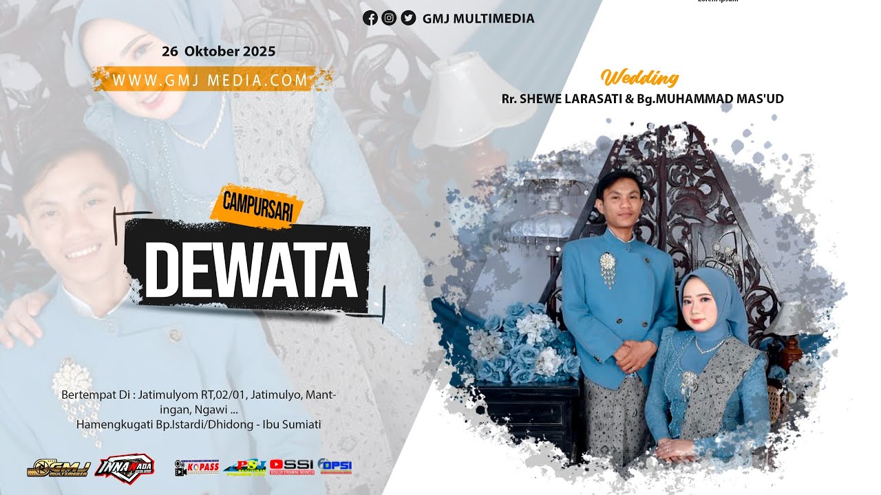 🔴Live Cs. DEWATA || Wedding Shewe & Mas`Ud || Ina Nada Audio || GMJ Multimedia