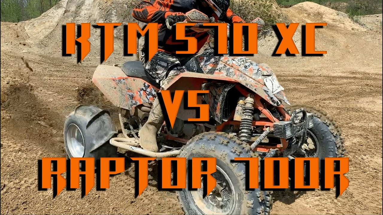 KTM 570 XC Smokes Raptor 700R (BIG 3) & Crash At The End
