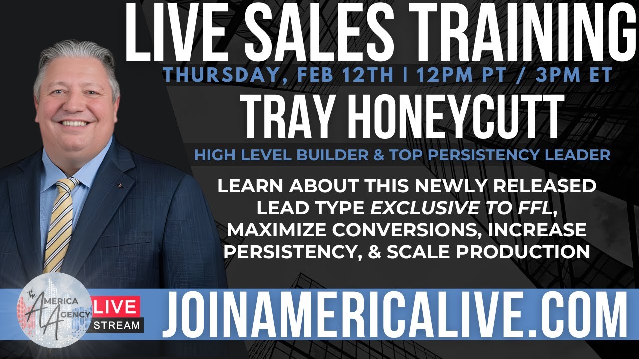 Live Sales Training with Tray Honeycutt!