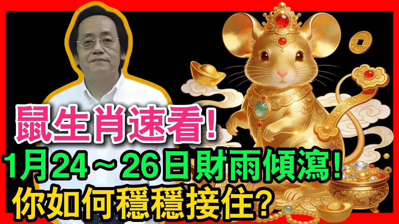 屬鼠人臘月最關鍵三天！乾坤交泰、天地共振，1月24～26日財雨傾瀉！倪海廈易經點醒你如何穩穩接住！   #倪海廈 #命理 #生肖 #運勢