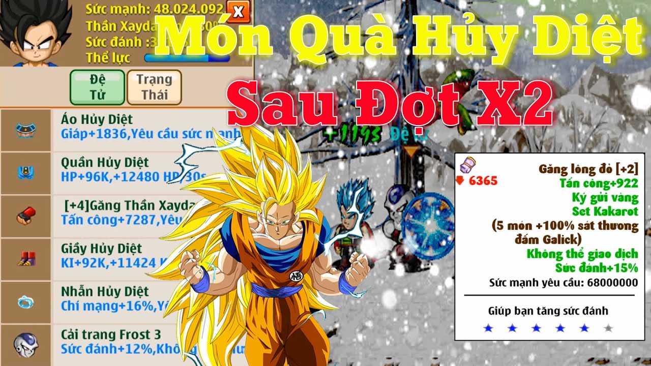 Ngọc Rồng Online - Ironsky8s Si&ecirc;u Kakarot D&agrave;nh Tặng M&oacute;n Qu&agrave; Hủy Diệt Cho Đệ Tử Sau Đợt X2 Sức Mạnh