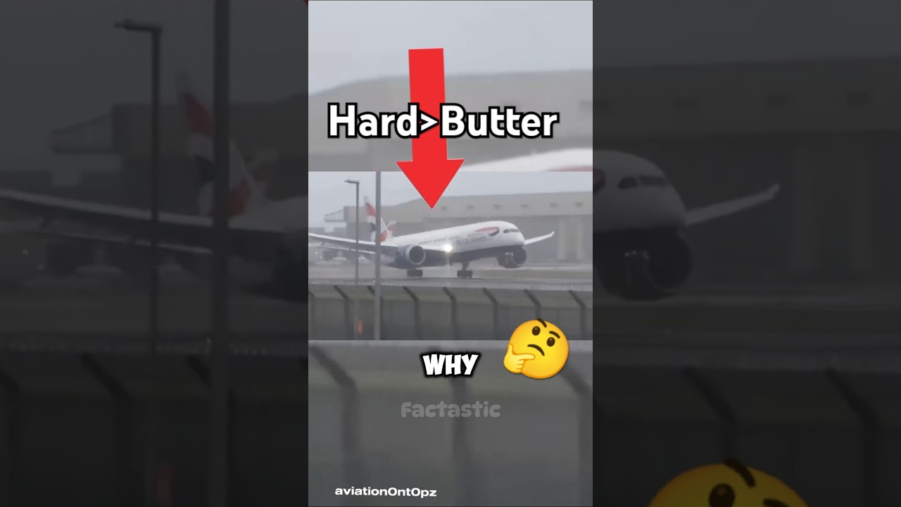 Почему самолеты совершают жесткую посадку, а не посадку на масло🤔✈️