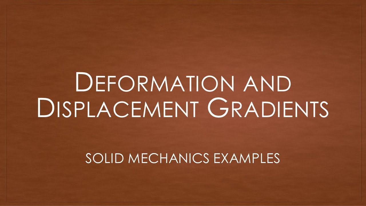 Solid Mechanics - Quiz Examples | Deformation and Displacement Gradients