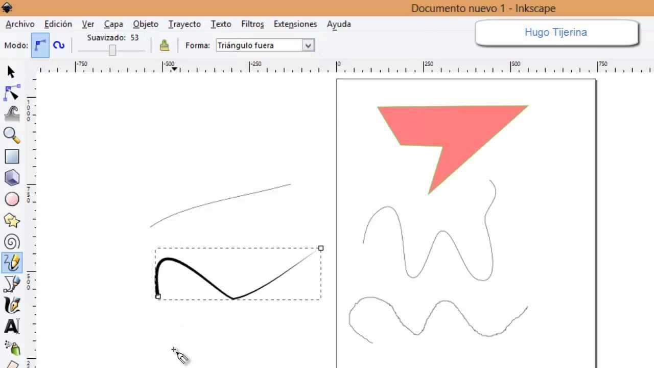 Inkscape - Herramienta a Mano Alzada (lápiz)
