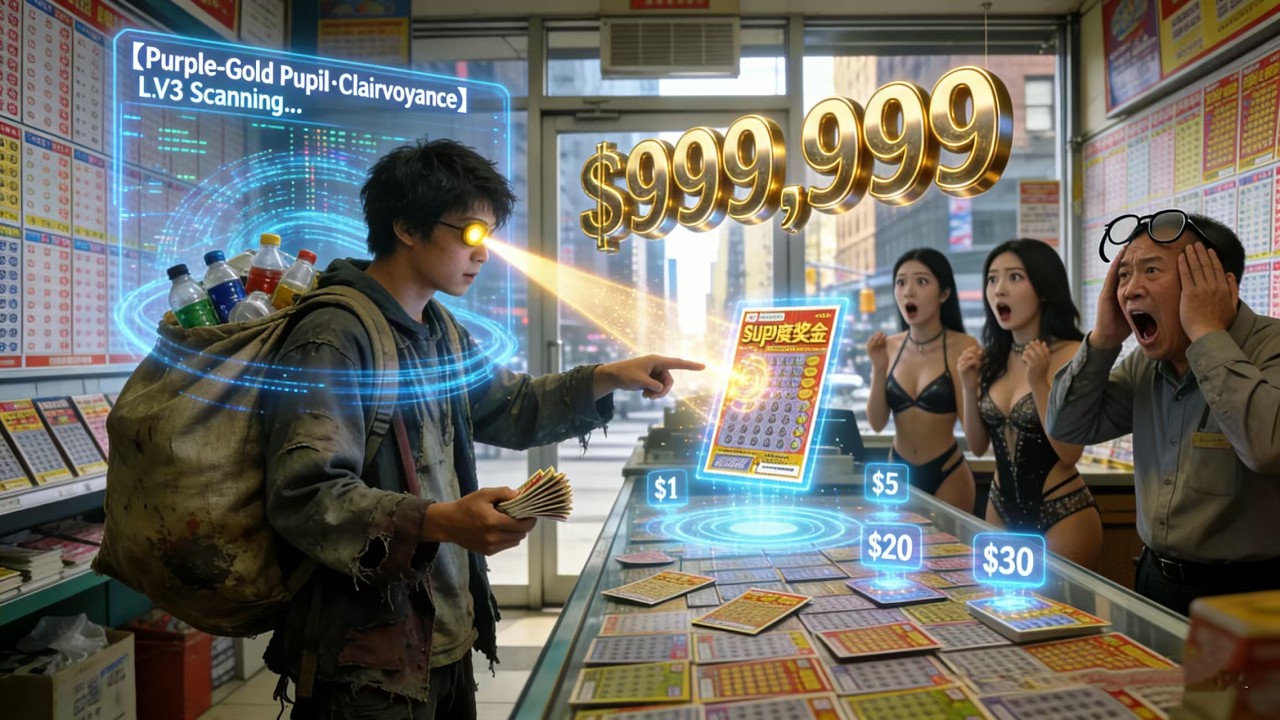 A loser wins a trillion-dollar jackpot with magic, and all the beautiful women want to marry him!