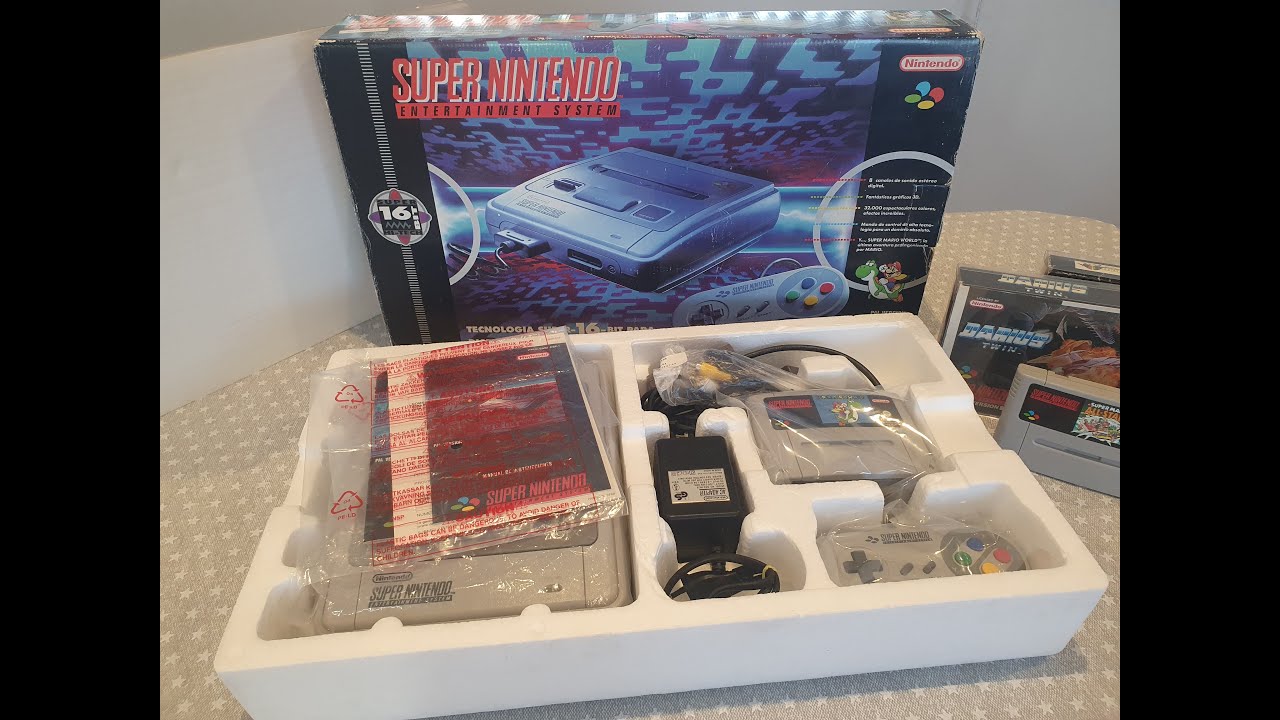 SUPER NINTENDO Pack Super Mario World versión española de 1992, la consola RETRO que lo cambio todo!