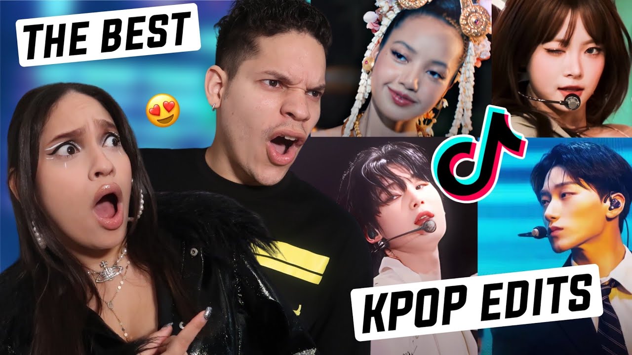 His REACTION! 😭 Waleska & Efra react to K-POP TikTok Edits for the first time