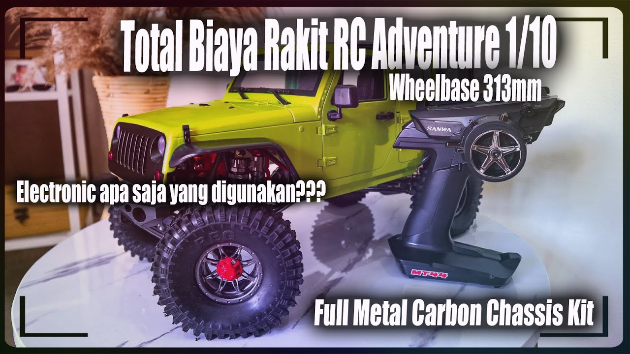 Biaya Rakit RC Adventure 1/10  wb 313 Full Metal Chassis Kit SCX10 II / Alternatif Injora KYX RBRC