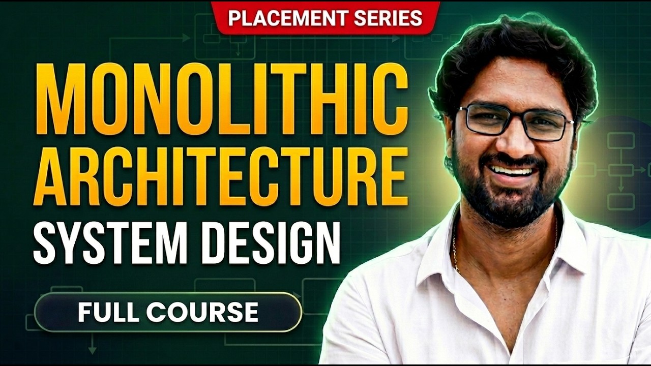 Monolithic Architecture Full Course (LIVE) | System Design for Placements  | Vishwa Sir | upGrad