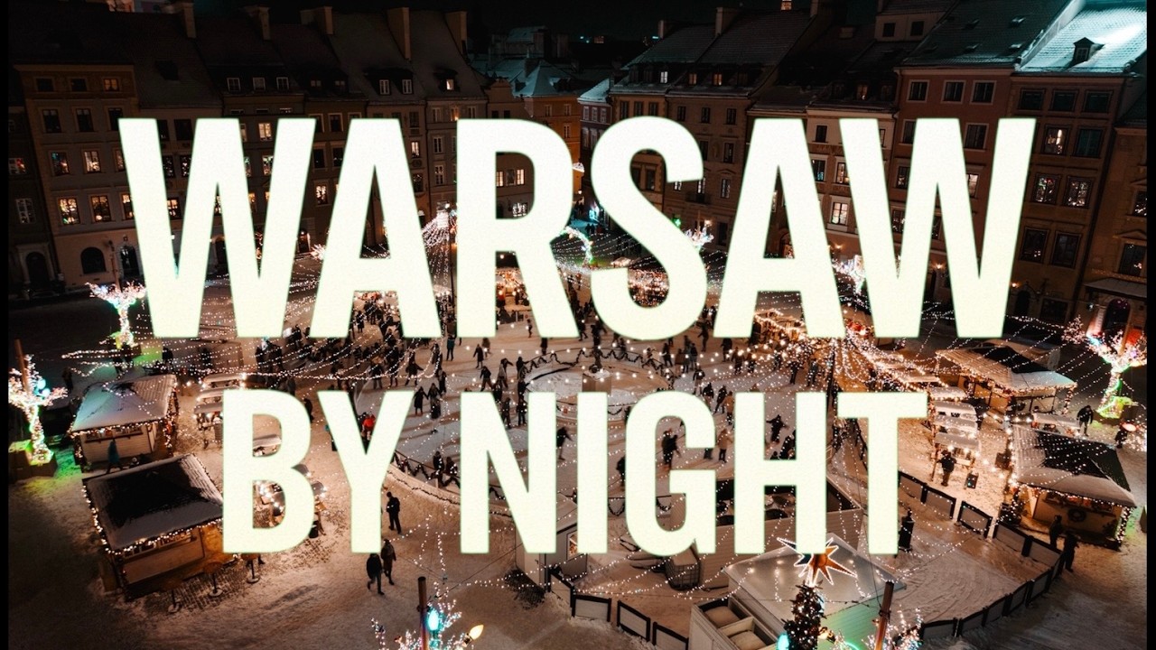 Warsaw at the night - DJI mini 5 pro