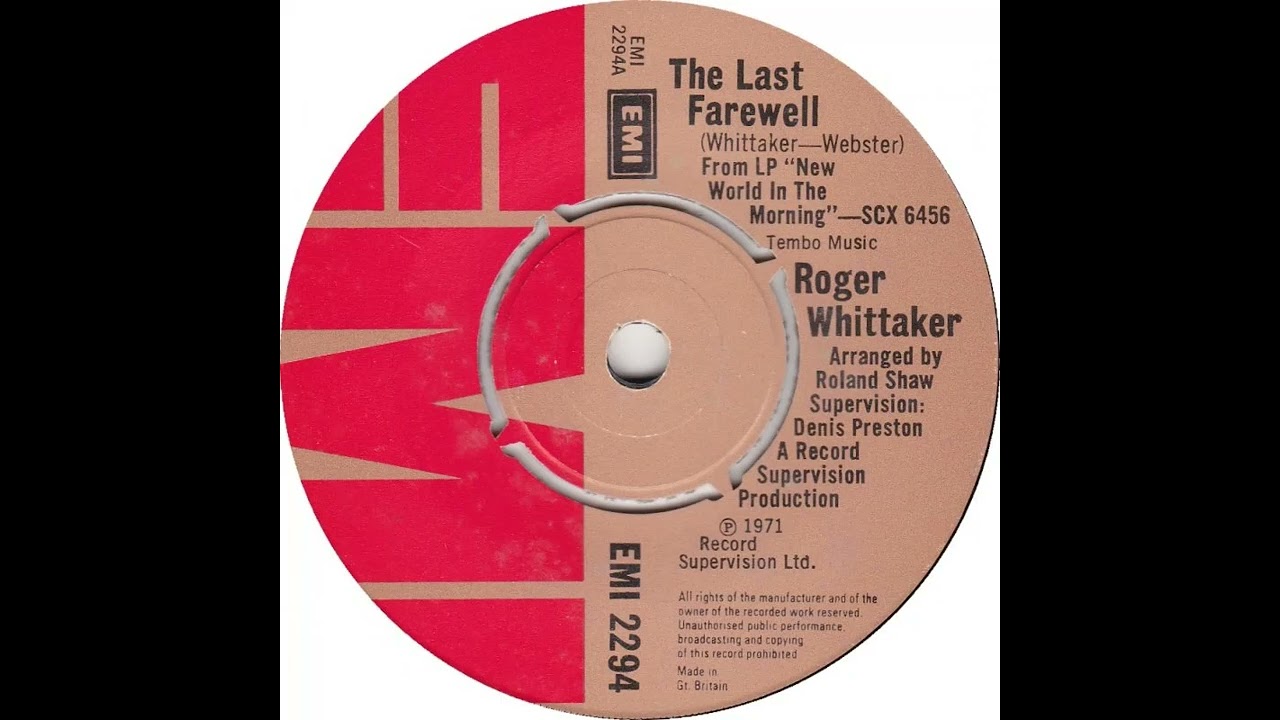 UK New Entry 1975 (177) Roger Whittaker - The Last Farewell