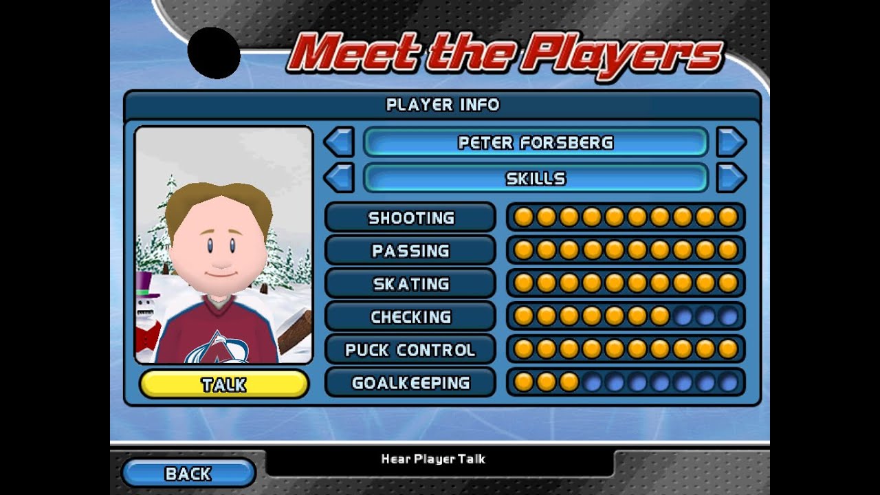 Backyard Hockey 2005 Meet The Pros Player