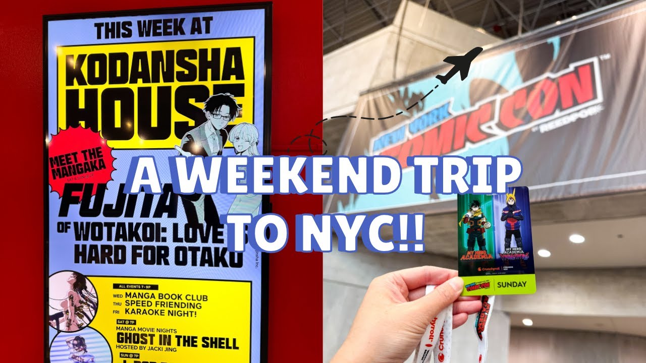 поездка на выходные в Нью-Йорк, видеоблог и переезд (kodansha house & nycc 2025)!!