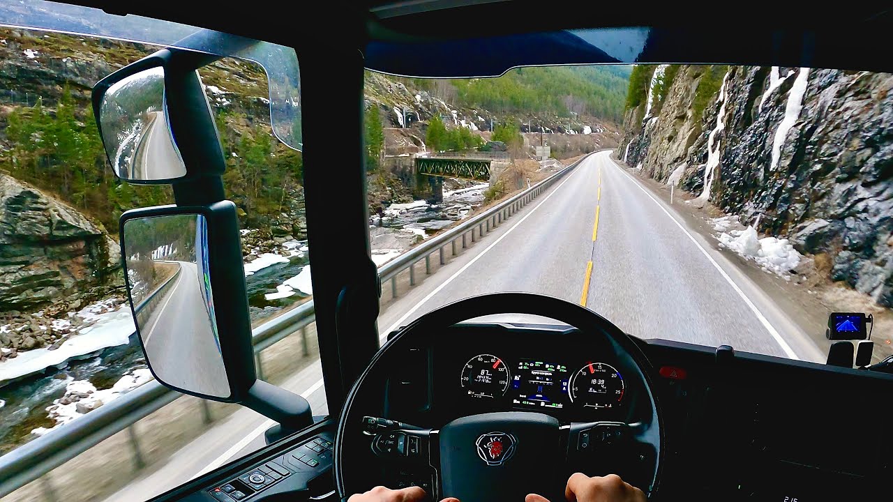 POV Driving Scania S560 - 8% Fv 438. Norway Sel 🇳🇴