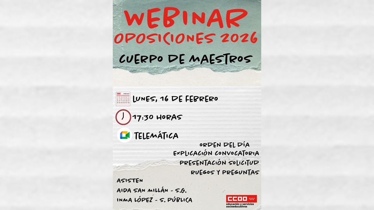 Webinar Oposiciones Cuerpo de Maestros 2026