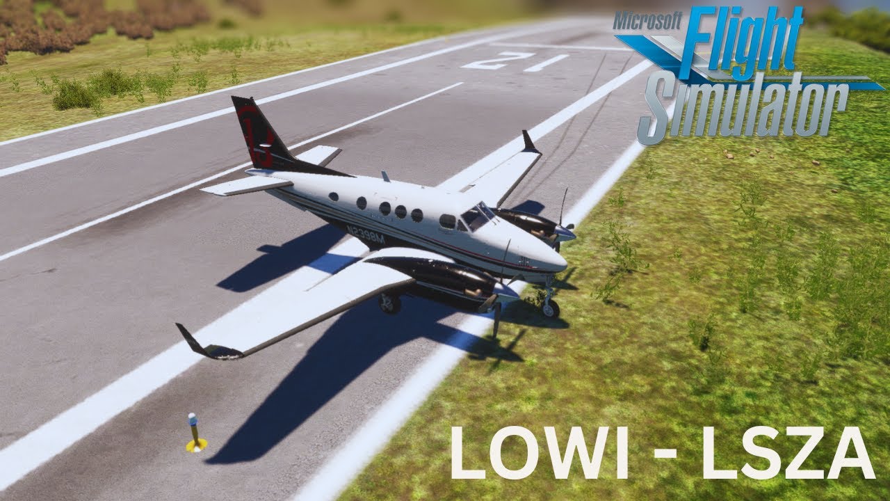 Carenado C90 GTX  Challenging Alps Approach 🏔️| LOWI to LUG | msfs 2020