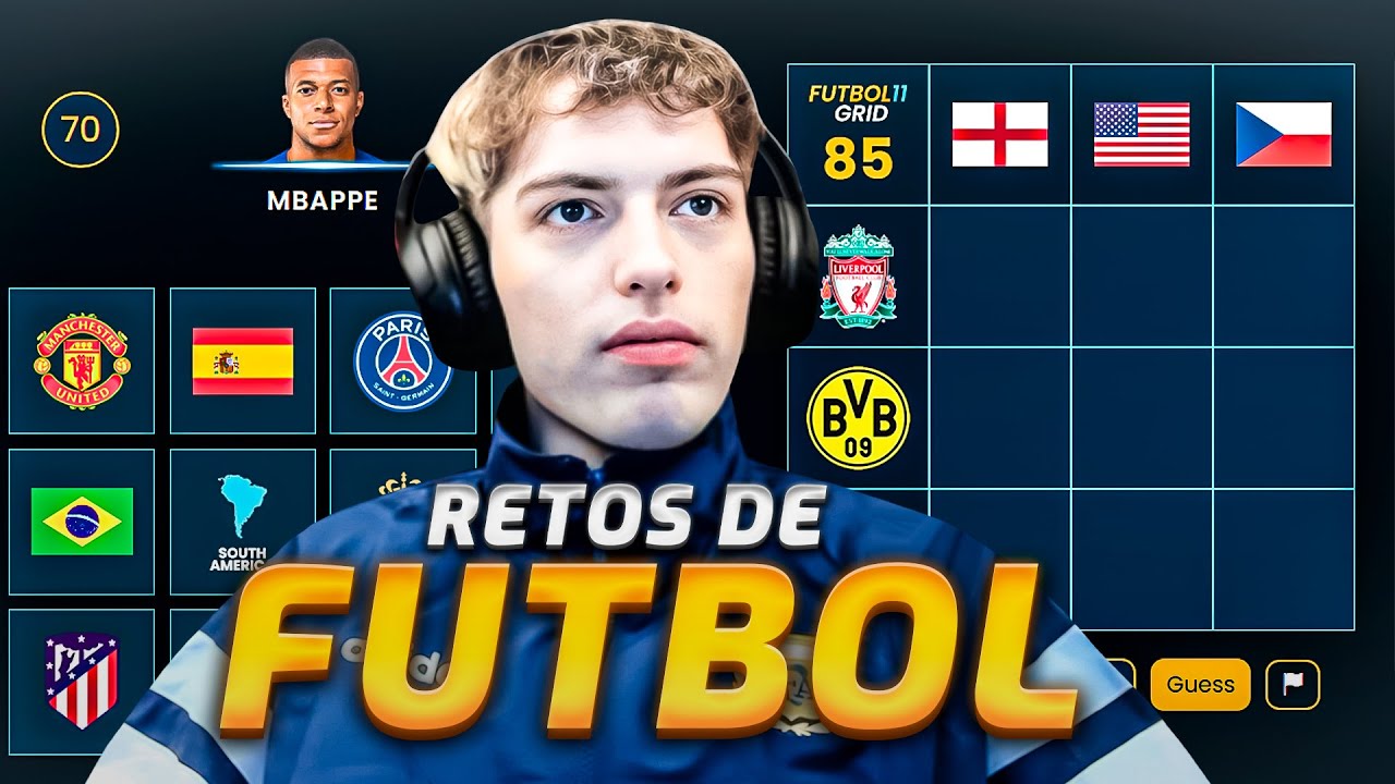 DAVOO XENEIZE JUEGA A RETOS DE FUTBOL ACTUAL - ADIVINA EL JUGADOR, FUTBOL BINGO Y GRID (PARTE 9)